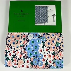 Kate Spade DaisyGarden Shower Curtain Blue Pink Floral 72" x 72" NEW